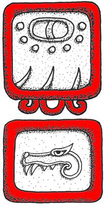 mayan aztec glyph for imix cipactli by Michael Giza