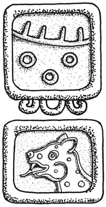 Aztec Mayan glyphs for Ix Ocelotl by Michael Giza